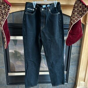 Women’s Calvin Klein Black Wash 5 Pocket High Rise Jeans Size 12